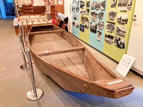 小野市立好古館に展示されている太閤丸=小野市西本町 小野市立好古館に展示されている太閤丸=小野市西本町