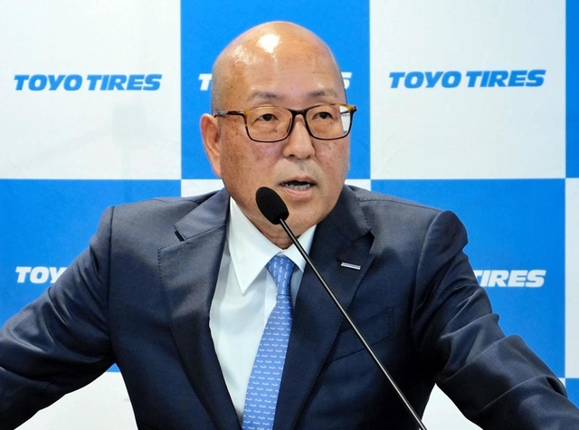 オンラインで会見するTOYOTIREの清水隆史社長(同社提供)