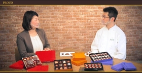 バレンタイン商品の開発担当者らがお薦めポイントなどを紹介するモロゾフの動画