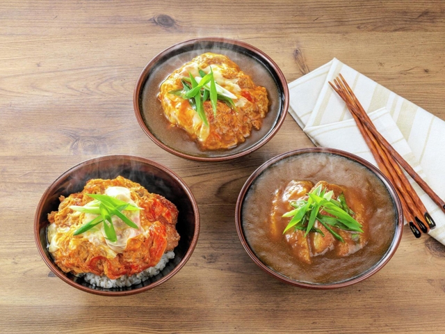 カツ丼専門店「たけふく」のメニュー(阪急阪神ビルマネジメント提供)