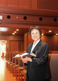 チャプレンとして30年、終末期患者に寄り添ってきた藤井理恵さん=大阪市東淀川区柴島1、淀川キリスト教病院 チャプレンとして30年、終末期患者に寄り添ってきた藤井理恵さん=大阪市東淀川区柴島1、淀川キリスト教病院