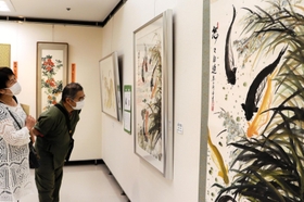 個性豊かな作品が並ぶ会場=県民アートギャラリー 個性豊かな作品が並ぶ会場=県民アートギャラリー