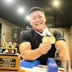 アームレスリングの世界大会に出場する澤田和茂さん=三木市加佐