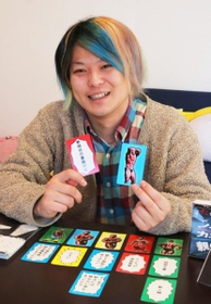 ボードゲームの魅力を語る杉原潤弥さん=三田市中央町 ボードゲームの魅力を語る杉原潤弥さん=三田市中央町