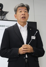 三田市の初代「防災・防犯アドバイザー」に就任した道家さん=神戸市中央区 三田市の初代「防災・防犯アドバイザー」に就任した道家さん=神戸市中央区