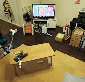 1日中つけたままのテレビ=三田市内 1日中つけたままのテレビ=三田市内