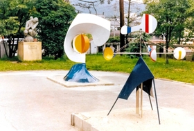 風の造形展で展示した作品=東京都千代田区 風の造形展で展示した作品=東京都千代田区