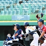 障害者野球の一場面