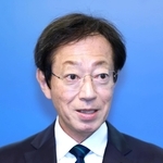 4選を決めて初の会見に臨んだ久元喜造神戸市長=神戸市役所(撮影・笠原次郎)