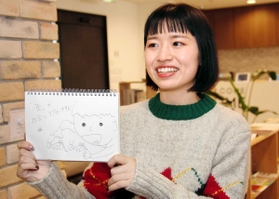 「昆虫を食料問題解決のヒーローに」と語る西本楓さん=神戸市中央区磯上通4 「昆虫を食料問題解決のヒーローに」と語る西本楓さん=神戸市中央区磯上通4