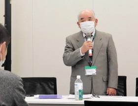 犯罪被害者の支援拡充を訴えた藤本護理事長(右)=東京都千代田区、衆院第1議員会館 犯罪被害者の支援拡充を訴えた藤本護理事長(右)=東京都千代田区、衆院第1議員会館
