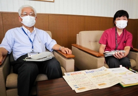 メタボと健診について語る、健康ライフプラザ健診センター長の平田結喜緒さん(左)と同プラザ看護師の田中由紀子さん=神戸市兵庫区駅南通5 メタボと健診について語る、健康ライフプラザ健診センター長の平田結喜緒さん(左)と同プラザ看護師の田中由紀子さん=神戸市兵庫区駅南通5