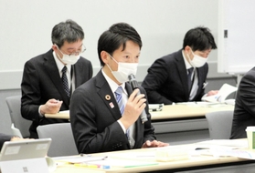 国の予算編成へ提案を行う斎藤元彦兵庫県知事=東京都千代田区 国の予算編成へ提案を行う斎藤元彦兵庫県知事=東京都千代田区