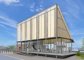 2023年2月完成予定の展示施設(大和ミュージアム提供) 2023年2月完成予定の展示施設(大和ミュージアム提供)