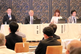 南海トラフ巨大地震を見据えた提言を発表する研究者ら=神戸市中央区東川崎町1 南海トラフ巨大地震を見据えた提言を発表する研究者ら=神戸市中央区東川崎町1
