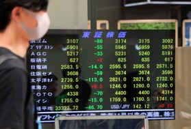 株の値動きを伝える証券会社の株価ボード=神戸市中央区三宮町1(撮影・赤松沙和) 株の値動きを伝える証券会社の株価ボード=神戸市中央区三宮町1(撮影・赤松沙和)