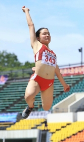 女子七種競技で兵庫高校記録を樹立した長田の中尾日(撮影・鈴木雅之) 女子七種競技で兵庫高校記録を樹立した長田の中尾日(撮影・鈴木雅之)