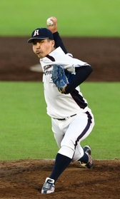 日本製鉄広畑-JFE西日本 散発5安打で完封した日本製鉄広畑の川瀬(撮影・坂井萌香) 日本製鉄広畑-JFE西日本 散発5安打で完封した日本製鉄広畑の川瀬(撮影・坂井萌香)