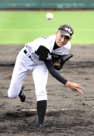 NOMOベースボールクラブ-県警桃太郎 9回3失点の力投を見せたNOMOベースボールクラブの北川 NOMOベースボールクラブ-県警桃太郎 9回3失点の力投を見せたNOMOベースボールクラブの北川