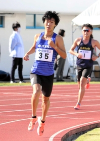男子5000メートル決勝 14分18秒78で優勝した住友電工の吉田圭太 男子5000メートル決勝 14分18秒78で優勝した住友電工の吉田圭太