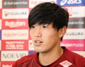 持ち前の展開力で「しっかりゲームをつくりたい」と意気込む神戸のMF桜井辰徳=神戸市西区、いぶきの森球技場ⓒVISSEL KOBE 持ち前の展開力で「しっかりゲームをつくりたい」と意気込む神戸のMF桜井辰徳=神戸市西区、いぶきの森球技場ⓒVISSEL KOBE