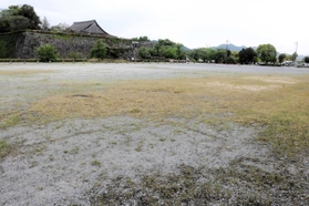 聖火リレーの会場となる篠山城跡三の丸広場=丹波篠山市北新町 聖火リレーの会場となる篠山城跡三の丸広場=丹波篠山市北新町