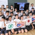 東京パラリンピックのホストタウン事業で、兵庫県丹波篠山市北新町の篠山小学校の6年生27人がこのほど、中米プエルトリコの代表選手らとオンラインで対話した。スペイン語や英語も交え、国や障害の有無を超えて交流を深めた。