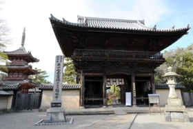 聖火リレーで加古川市内の終着点となるはずだった鶴林寺=同市加古川町北在家 聖火リレーで加古川市内の終着点となるはずだった鶴林寺=同市加古川町北在家
