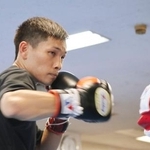 WBAミニマム級世界戦を前に、練習を公開した同級2位の松本流星=東京都新宿区