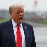 トランプ米大統領=7日、ニューヨーク(ロイター=共同)