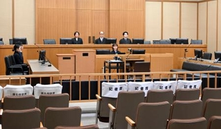 クロスボウ殺傷事件の裁判員裁判で判決が言い渡された神戸地裁の法廷=31日午後(代表撮影)
