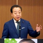 講演する立憲民主党の野田代表=25日午後、静岡県藤枝市