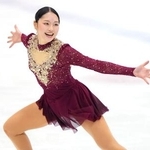 女子フリー 演技する江川マリア=山新スイミングアリーナ