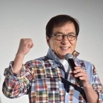 「ベスト・キッド レジェンズ」の舞台あいさつで話すジャッキー・チェン=東京都千代田区