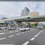 2020年でもっとも人身事故が多かったワースト1交差点のひとつ・大阪府の法円坂交差点 (C) Google ストリートビュー