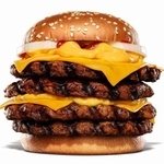 ビーフパティ4枚、濃厚チーズが特徴の超ワンパンドビーフ チーズバーガー