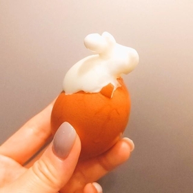 ゆで卵からウサギが産まれた!?(提供) ゆで卵からウサギが産まれた!?(提供)