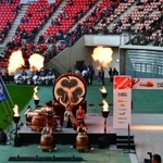 セレモニアル・スタートでの和太鼓のパフォーマンス