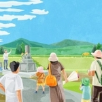 お盆のお墓参り ※イラストはイメージです(Ko hamari/stock.adobe.com)