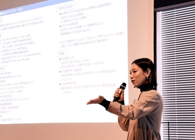 神戸・三宮のにぎわいづくりについて説明する登壇者=アンカー神戸 神戸・三宮のにぎわいづくりについて説明する登壇者=アンカー神戸
