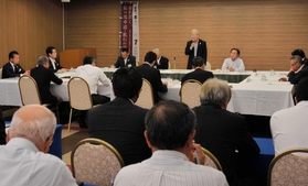 観光戦略などについて議論した日本遺産「銀の馬車道・鉱石の道」推進協議会総会=姫路市内 観光戦略などについて議論した日本遺産「銀の馬車道・鉱石の道」推進協議会総会=姫路市内