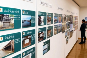 播磨地域の日本遺産を写真パネルで解説する展示会=イーグレひめじ 播磨地域の日本遺産を写真パネルで解説する展示会=イーグレひめじ