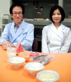 糖尿病の食事療法について話す倭英司教授(左)と鞍田三貴准教授=西宮市池開町 糖尿病の食事療法について話す倭英司教授(左)と鞍田三貴准教授=西宮市池開町
