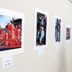 会員の力作が並ぶフォト「菊」写真クラブの作品展＝明石公園