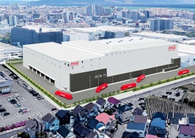 明石工場に建設中の新物流センターの完成予想図（コカ・コーラボトラーズジャパン提供）