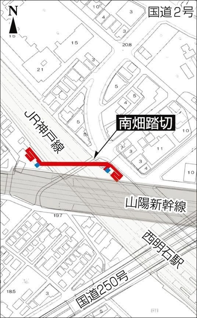 神戸新聞next 明石 西明石駅西側に歩道橋 ２４年春開通 南畑踏切は閉鎖へ 明石市
