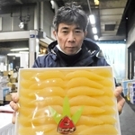 おせちに欠かせない縁起物の数の子＝明石市公設地方卸売市場