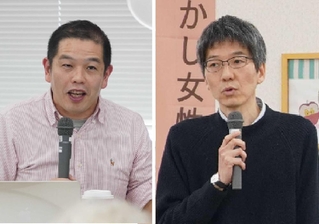 竹端寛さん（左）と片田孫朝日さん