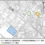 ＪＲ大久保駅周辺の市有地（明石市提供）