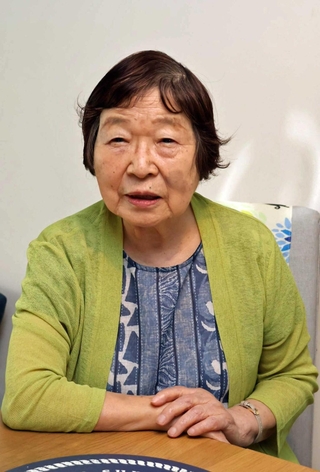 「６月９日のことだけはしっかり覚えています」と話す森田泰子さん＝明石市内